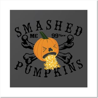 Smashed Pumpkins Funny Halloween Biker Parody t-shirt Posters and Art